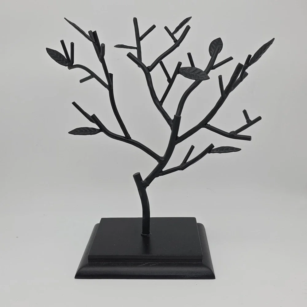 Jewelry Tree Stand Metal Black Branch Organizer Gothic Elegant Minimalist Boho